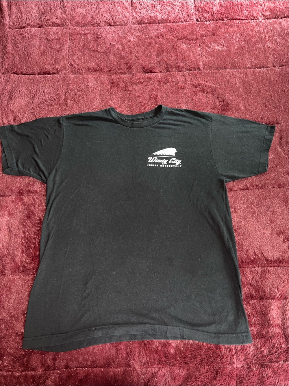 Indian Motorcycle Black Crewneck T‑Shirt
